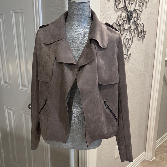 Kut from the Kloth Jackets & Blazers - Kut from the Kloth Taupe Faux Suede Open Jacket